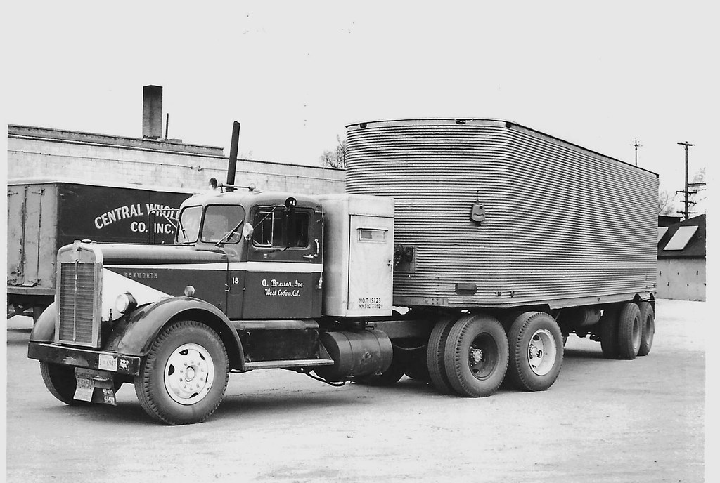 Historic Fruehauf trailer on display